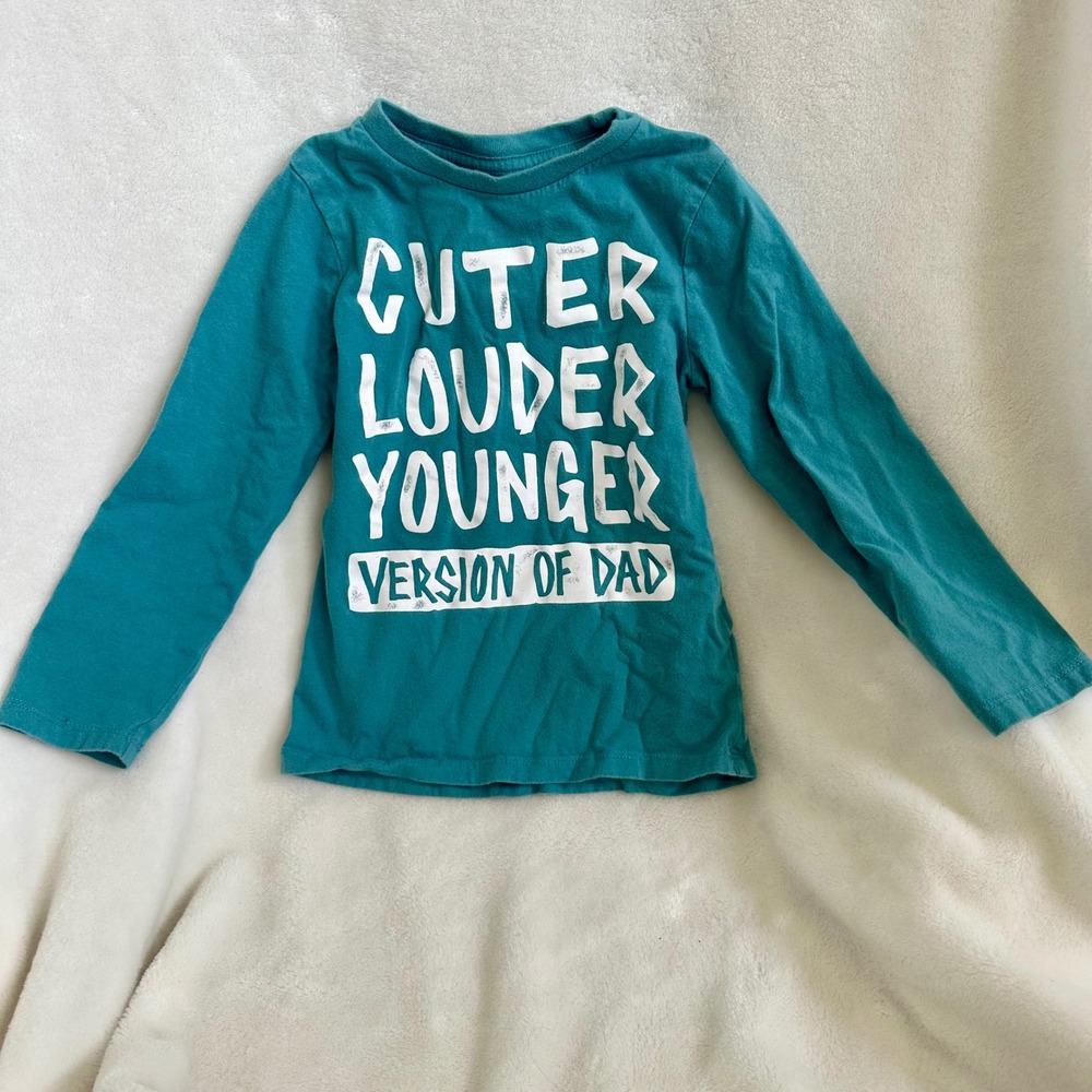 The Children's Place 'Cuter Louder Younger Version of Dad' Long Sleeve Shirt 4T‎